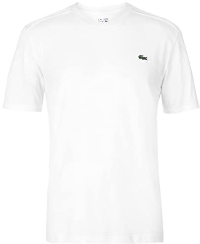 Lacoste Herren T-Shirt Rundhals TH2038, Männer Basic Tshirt,Tee,Regular Fit,Weiß,6 (XL)