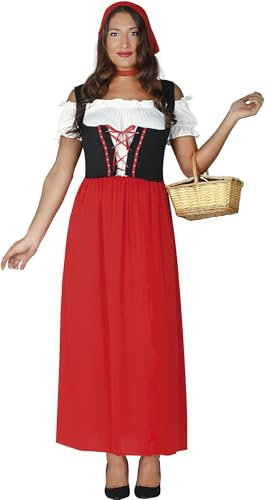 Fiestas Guirca Costume Donna locandiera Rossa Taglia l