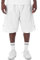 Pro Club Herren Basketball-Shorts aus schwerem Netzstoff - Wei� - 5X-Groß