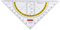 Brunnen 104975701 Geometrie-Dreieck / Geodreieck (für Schule und Büro 16 cm, mit Griff, bruchsicher, glasklar)