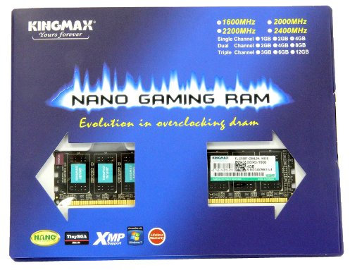Kingmax FLGF65F-C8KL9A Nano Gaming - Memoria RAM DDR3 de 4 GB (1600 MHz, 240 Pines, CL9)