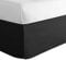 Lux Hotel Cache-sommier sur Mesure en Microfibre avec Longueur de Chute Classique de 35,6 cm, Grand lit, Noir