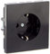 Jung 1520 KI SW Schuko Steckdose 16 A 250 V mit Berührungsschutz Serie LS schwarz, 250 V