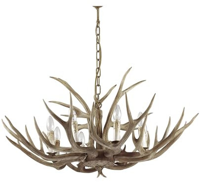 Ideal Lux Kronleuchter CHALET SP8, 8-flammig, E14, beige