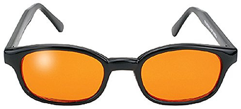 KD's - Lunettes de soleil sportifs et motards 2128 - homme & femme - s'adaptent sous casque moto vélo ski - Verres oranges UV400