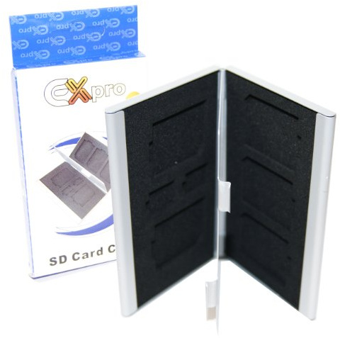 Ex-Pro® SD,SDHC,SDXC & Micro SD Aluminium Metal Protection Case - Silver