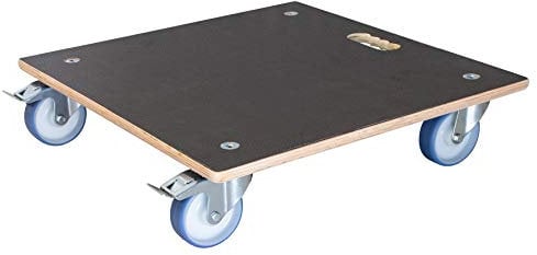 WAGNER Pflanzenroller Maxigrip 58 x 58 x 14,5 cm I Kübelroller f. Außenbereich + Innenbereich I Transportroller FSC®-Schichtholz I 2 Total-Feststeller I Tragkraft 200 kg I Made in DE - 20135801