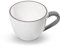 GMUNDNER KERAMIK Teetasse Maxima Füllmenge : 0.4 Liter Grauer Rand Geschirr, handgemacht in Österreich