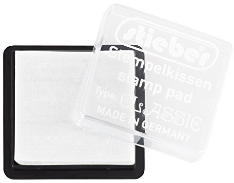 stieber® Mini-Stempelkissen mit Schnappdeckel, Gehäuse ca. 41x41 mm, Fasermaß ca. 34x34 mm *Bitte Farbe auswählen* (UNGETRÄNKT)