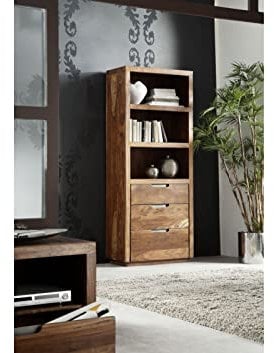 Palisander Holz Möbel massiv lackiert Regal Sheesham Massivmöbel Holz massiv walnuss Duke #115