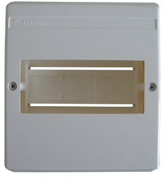 UNITEC Aufputz-Kleinverteiler, Sicherungskasten, Verteilerkasten, IP40, 1x6 Module, weiß