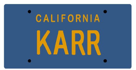 Diamond Select Toys Knight Rider: Karr License Plate Replica