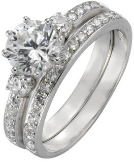Zeeme Silber Damen Ring 925/- Sterling Silber Glänzend Zirkonia weiß 358270983