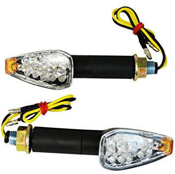 Alchemy Parts Motorrad LED Blinker - Schwarz - Lange