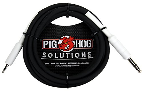 Pig Hog PX48J10 1/4 TRS to 3.5mm Mini Instrument Cable, 10 Feet