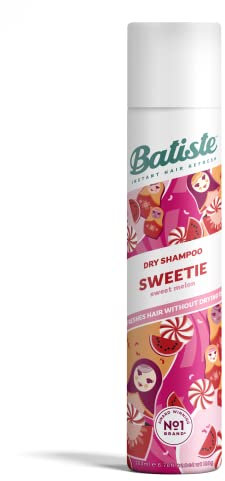 Batiste Dry Shampoo in Sweetie Scent 200ml, Fruity & Uplifting Watermelon & Vanilla Fragrance, No Rinse Spray to Refresh Hair in Between Washes