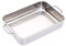 MasterClass Fuente de horno con asas plegables y diseño compatible con placas de cocción, acero inoxidable, 32 x 23 x 6,5 cm (12,5 x 9 x 2,5''), plata