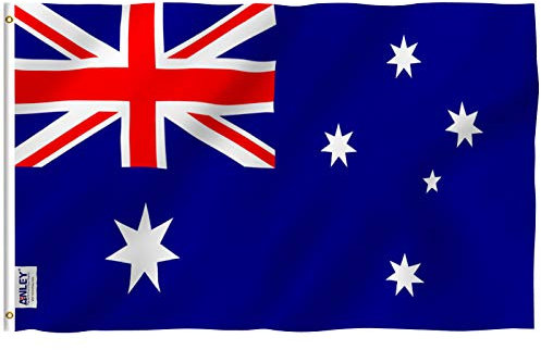 Aley Fly Breeze Australische vlag 3x5 Ft - Levendige kleuren en lichtbestendig - Canvaskop en dubbel gestikt - Polyester Australische nationale vlaggen met koperen doorvoertules