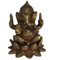 DakshCraft Lotus Ganesha Statue in Messing