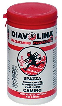 DIAVOLINA SPAZZACAMINO Polvere per LA Pulizia delle CANNE FUMARIE CASA