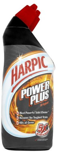 Harpic Powerplus Toilet Cleaning Gel, Original Scent, Pack 2 x 750 ml, Removes Limescale, Kills 99.9% of Bacteria, Powerful Deep Clean Toilet Cleaner, toilet freshener