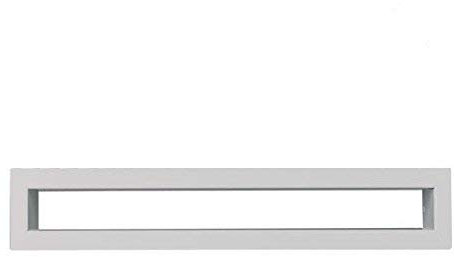 KRATKI Tunnel 6/40 Grille de ventilation pour conduits de distribution d'air chaud Acier thermolaqué Installation facile 40x6cm Blanc