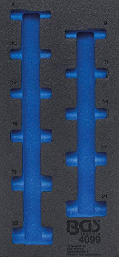 BGS 4099-1 | Werkstattwageneinlage 1/3 | leer | für Art. 4099 | Hartschaum | Länge 408 mm | Breite 189 mm | Höhe 32 mm | geeignet für alle BGS Werkstattwagen