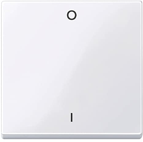 Merten Wippe mit Kennzeichnung 0/1, System M, aktivweiß glänzend, 432225