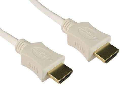 Cables 4 ALL 10m White HDMI Cable - Gold Plated/M-M Premium Cable/High Speed HDMI / 10 Metre