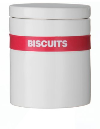 Premier Housewares Silcone Band Biscuit Canister - Hot Pink