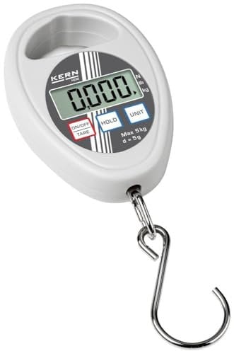 KERN Hängewaage HDB 10K10N (Wägebereich 10 kg, Ablesbarkeit 10 g, Hold-Funktion, Universalwaage, für Kontrollwiegungen bei Wareneingang / -ausgang)