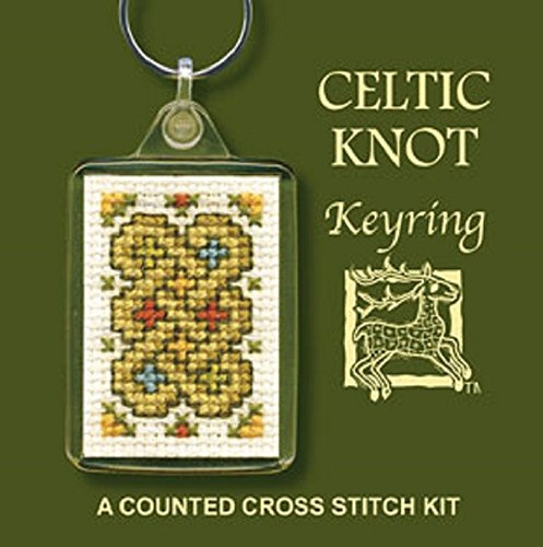 Green Celtic Knot Keyring Cross Stitch Kit