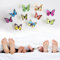 denoda® 3D Schmetterling Set - Bunt - Farbenfroh - 10 Stück (Wandsticker Wanddekoration Wohndeko Wohnzimmer Kinderzimmer Schlafzimmer Wand Aufkleber)