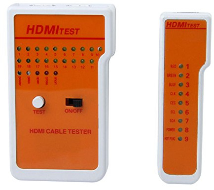 Ottimale Negozio Portatile 9 Indicatori LED HDMI Alta Definizione Cavo Tester Strumento con Custodia T0708 T15