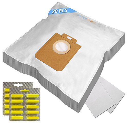 SUPER KIT - 20 Sacchi / Sacchetti (Microfibra) + 20 PROFUMI + 2 Filtri Per aspirapolvere AEG-Electrolux Ergospace Green
