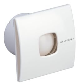 Cata Silentis LN 10 mit abnehmbarem schraubenlosem Thermoschutz, Geräuschpegel min. 30 dB und maximaler Durchfluss von 90 m³/h, Breite 14 cm, Leistung 12 W, Weiß