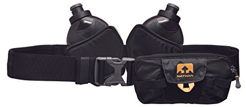 Nathan Switchblade NS4529 Laufgürtel mit Zwei 340 ml Flaschen, Schwarz, Einheitsgröße