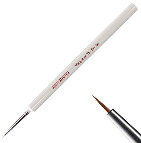 The Army Painter Psycho Brush - Detail Paint Brush Handmade Age 12+ in Europe - Rothmarder Sable Hair Paint Brush for Miniatures