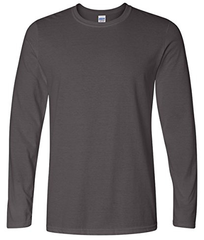 Gildan Men's Soft Style L/Sleeve T-Shirt, Grey (Charcoal), X-Large