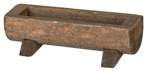 MaMeMi FUTTERTROG/WASSERTRÄNKE für Weihnachtskrippen [HANDGEFERTIGT, ca. 2,5 x 9 x 4 cm] – Krippenzubehör für Krippentiere und Modellbaulandschaften