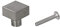 Massiv Edelstahl Möbelknopf Möbelgriff matt gebürstet 19x19mm Schrankknopf Schubladenknopf quadratisch