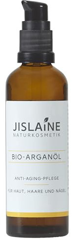 Jislaine Bio-Arganöl 75 ml ist: Unraffiniert, vegan und ohne Palmöl | Für Haut-, Haar & Nagelpflege - Glasflasche
