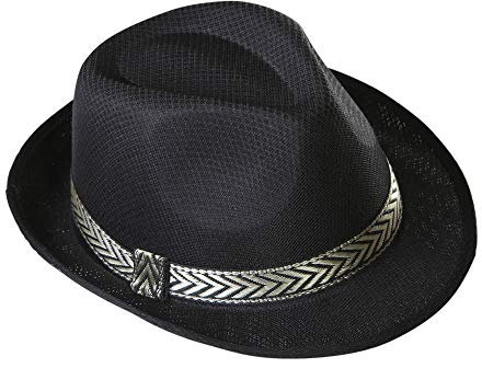 WIDMANN MILANO PARTY FASHION W Chapeau Fedora, Mixte Adulte, 0416M, Noir, Taille unique