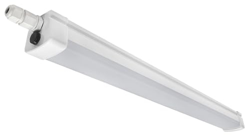 Long Life Lamp Company 18W 2ft Industrial LED Batten Ceiling Tube Light Surface Mount or Hanging IP65 Triproof Fittng Cool White BA01CW