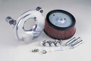 Filtro Aria Big Sucker Liv.1 Moto Compatibile con HARLEY Big Twin con Iniettore di Benzina e Carburatore 00-13