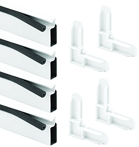 Prime-Line PL 7814 Aluminum Screen Frame Kit, 5/16 inch x 3/4 inch x 60 inch, White , Set of 1