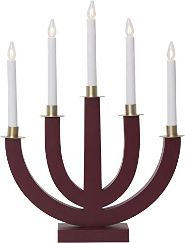 Star Fensterleuchter, 218-78, Weiß/Rot/Gold