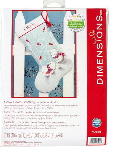Dimensions SNOW BEARS, Wool