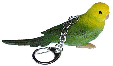 Miniblings Wellensittich Schlüsselanhänger Vogel grün - Handmade Modeschmuck I I Anhänger Schlüsselring Schlüsselband Keyring