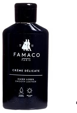 Famaco - Crème Délicate 125ml pour Cuirs Lisses - NOIR - Lait Nourrissant à Base de Cire - Nettoie, nourrit et Assouplit en Douceur les Chaussures